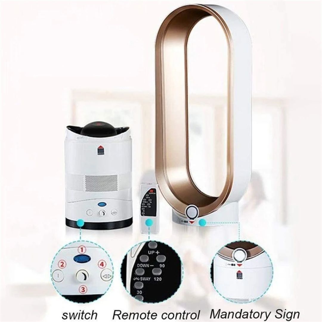 16-Zoll Bladeless Ventilator – Leise, mit Fernbedienung & Oszillation