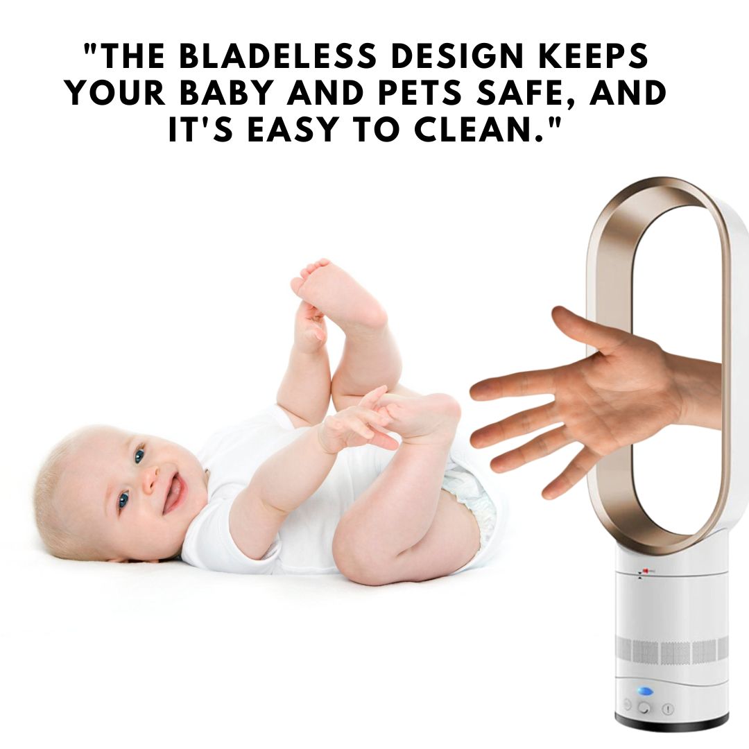 16-Zoll Bladeless Ventilator – Leise, mit Fernbedienung & Oszillation