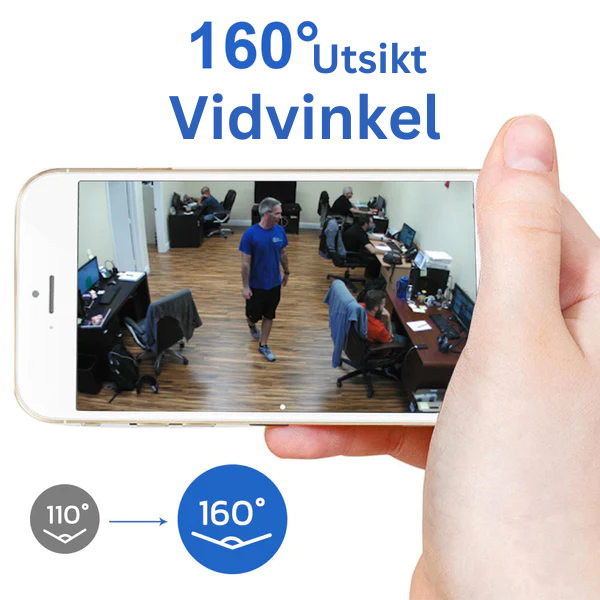 Minieye – Full HD Sikkerhetskamera med WiFi og nattsyn for innendørs bruk