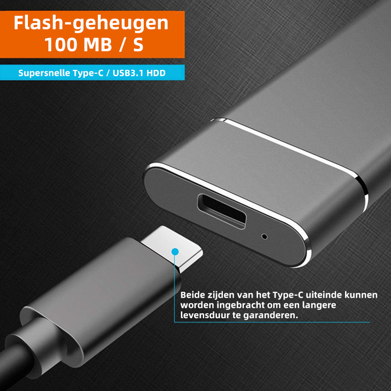 SpeedVault – Ekstern SSD med 520 MB/s og USB-C-tilkobling 1TB eller 2TB lagring