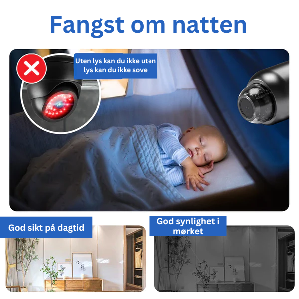Minieye – Full HD Sikkerhetskamera med WiFi og nattsyn for innendørs bruk