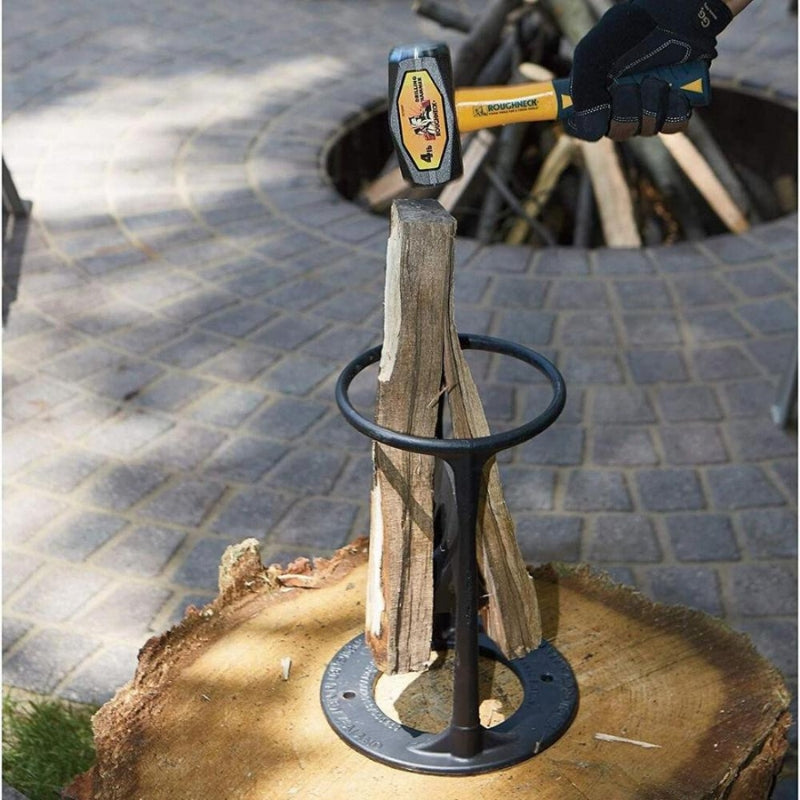 ForgeSplit – Spaltkile i stål, trekløver, svart – til ved