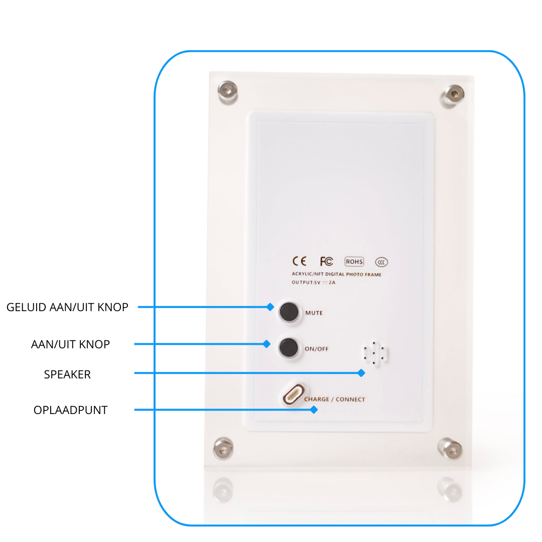 GlowFrame Digital Fotoram – Vis bilder, videoer og lyd med stil