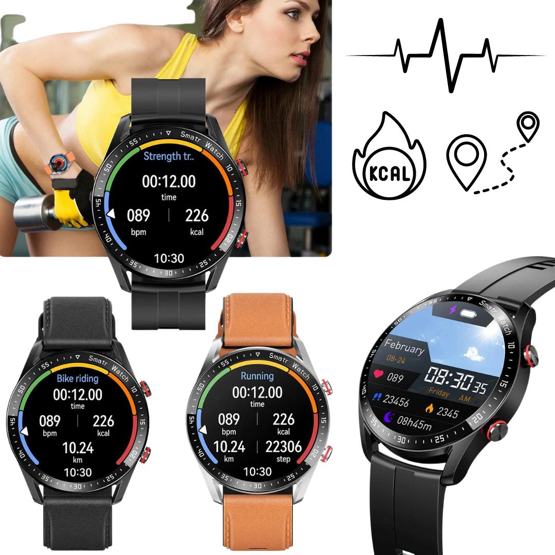 Multi SmartWatch – Stilren smartklokke med høyttaler og GPS