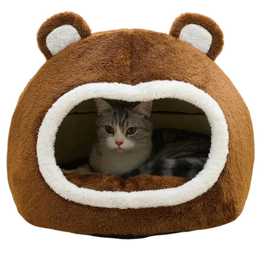 CozyWhiskers – Mykt Kattehus med Varm Komfort og Trygg Hvile