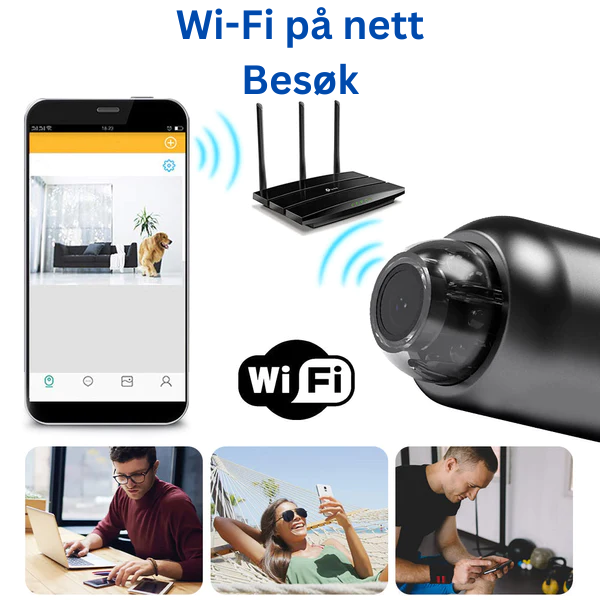 Minieye – Full HD Sikkerhetskamera med WiFi og nattsyn for innendørs bruk