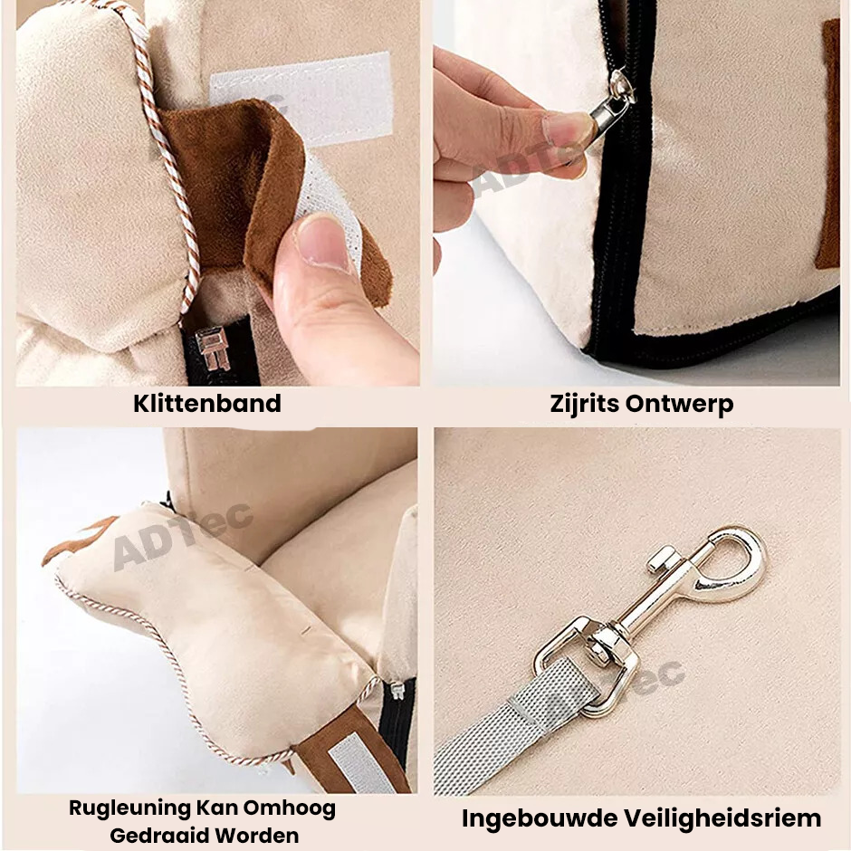 TravelBuddy – Bærbar reiseveske for små hunder (maks. 70 tegn)