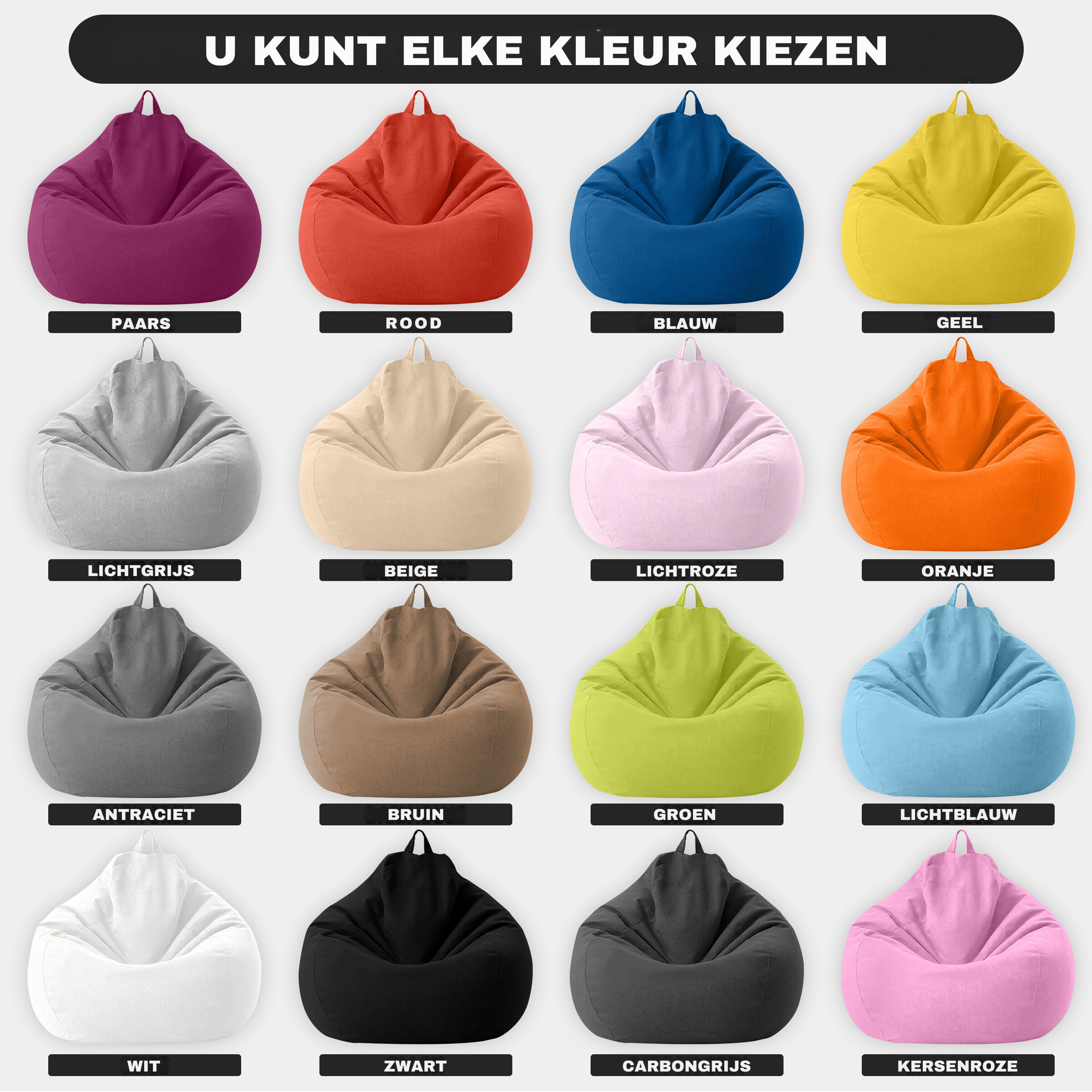 Linumo saccosekk i lin med fyll – komfortabel og vaskbar