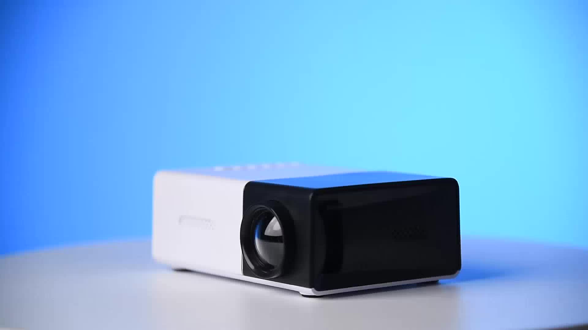 BrightBeam LED Miniprojektor – Bærbar og komplett med høyttaler