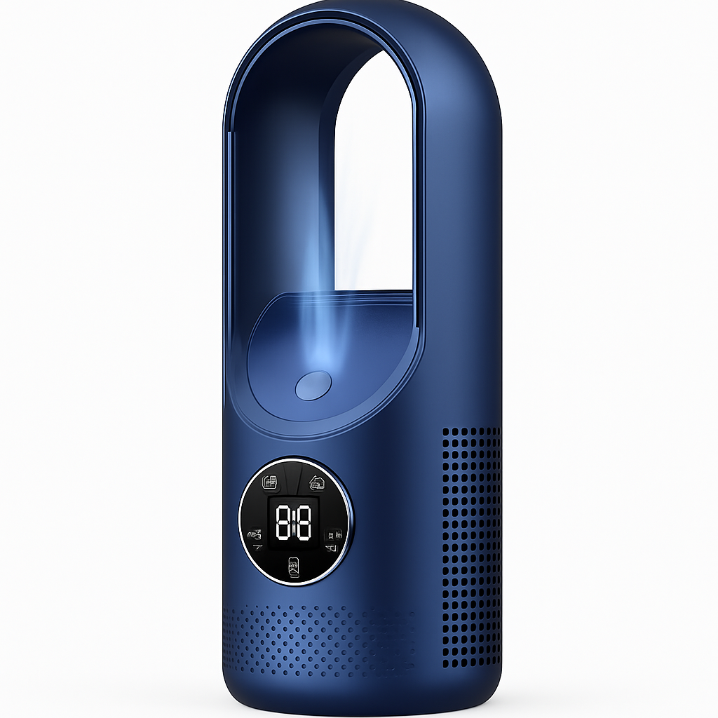 Kompakt bladløs luftkjøler – Stille vifte med USB og kjølefunksjon