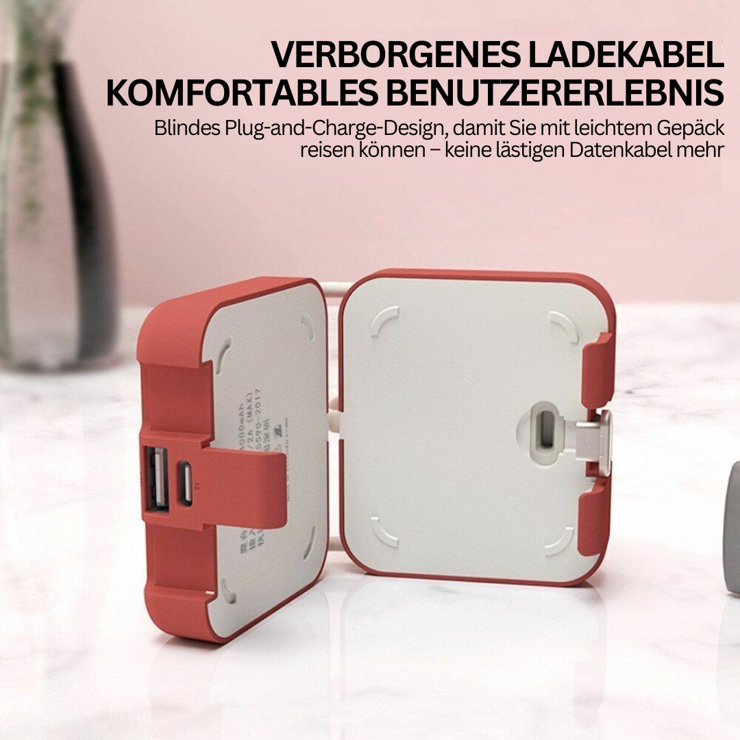 Sammenleggbar Powerbank med høy kapasitet og hurtiglading – FoldCharge bærbar lader for reise og mobil