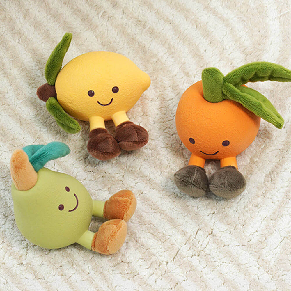 FruityChew – Fruktformet hundeleke i latex med pipfunksjon