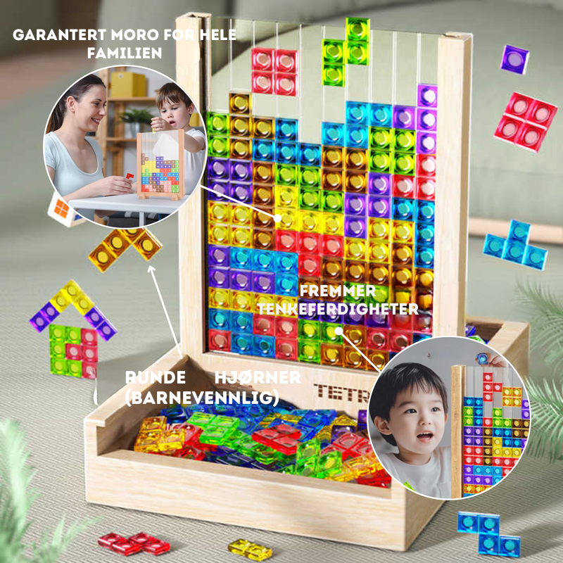 Ecoblock – Tetris puslespill i tre fargerikt og bærekraftig – familielek