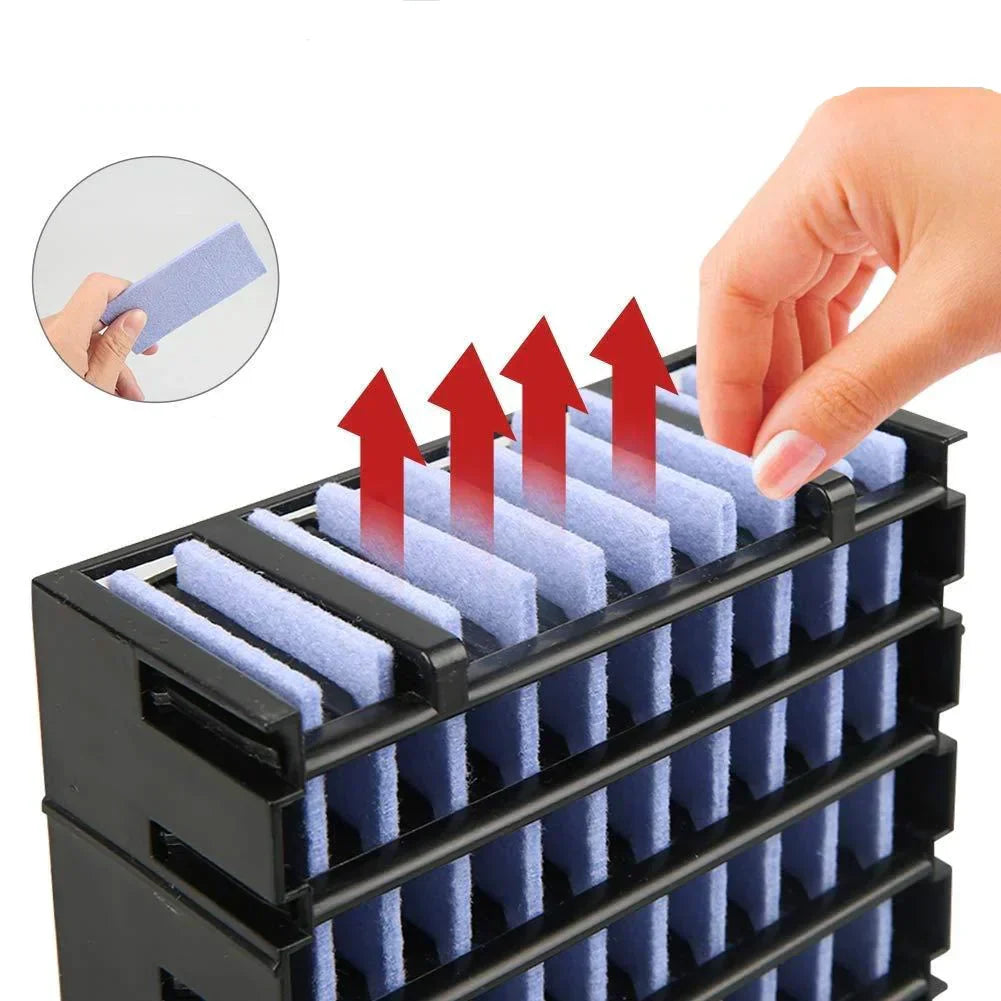 3-i-1 bærbar luftkjøler – Vifte, luftfukter og luftrenser i ett