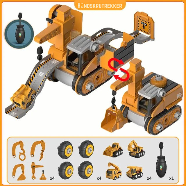 Constructo Playset – Kreativt byggesett med anleggskjøretøy for barn