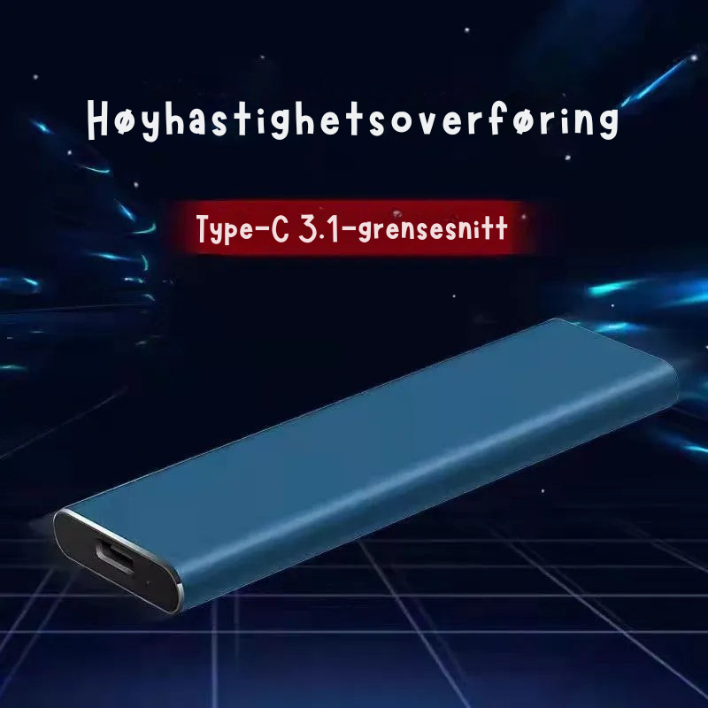Demiere – Bærbar USB 3.1 Type-C ekstern harddisk Slank og høy kapasitet