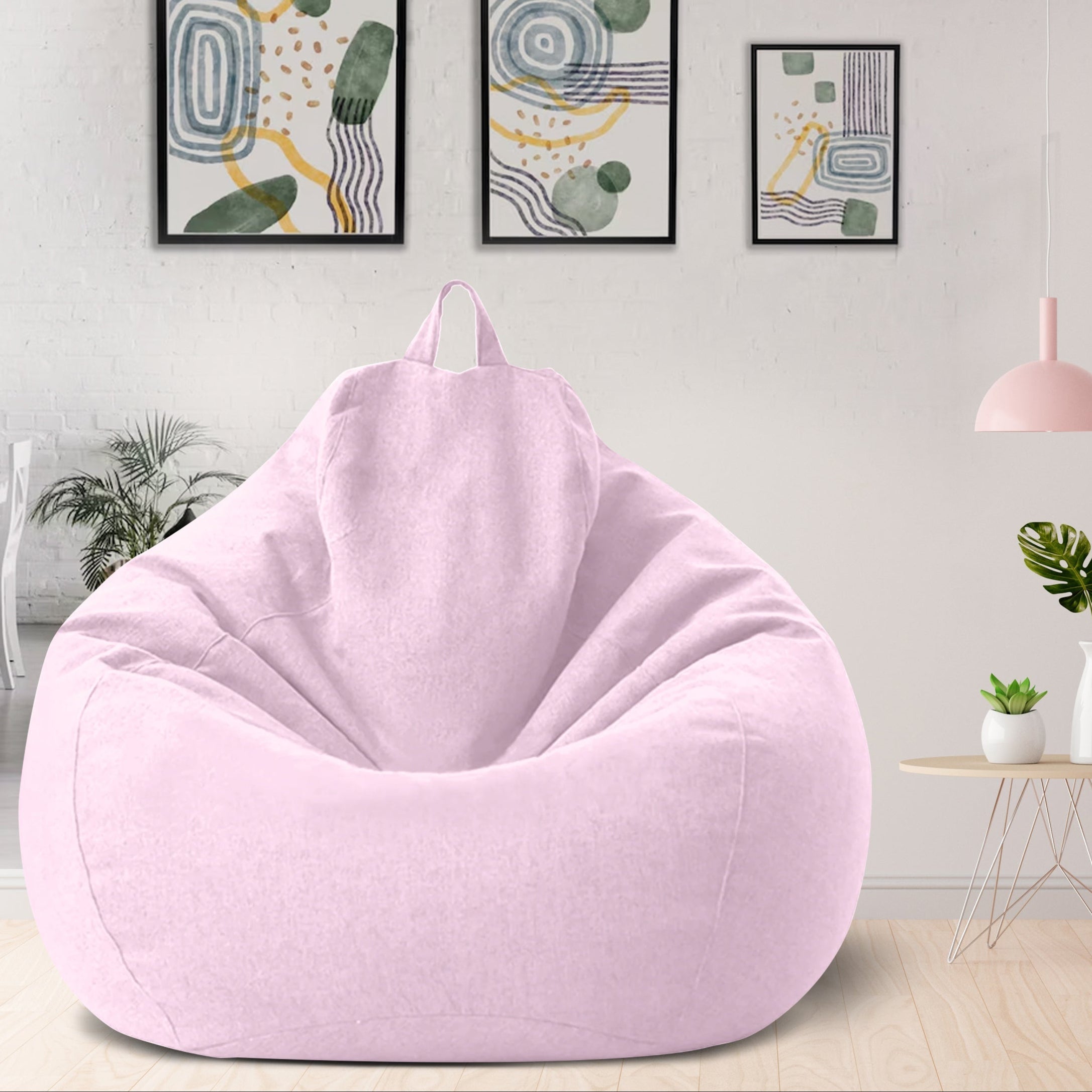 Linumo saccosekk i lin med fyll – komfortabel og vaskbar