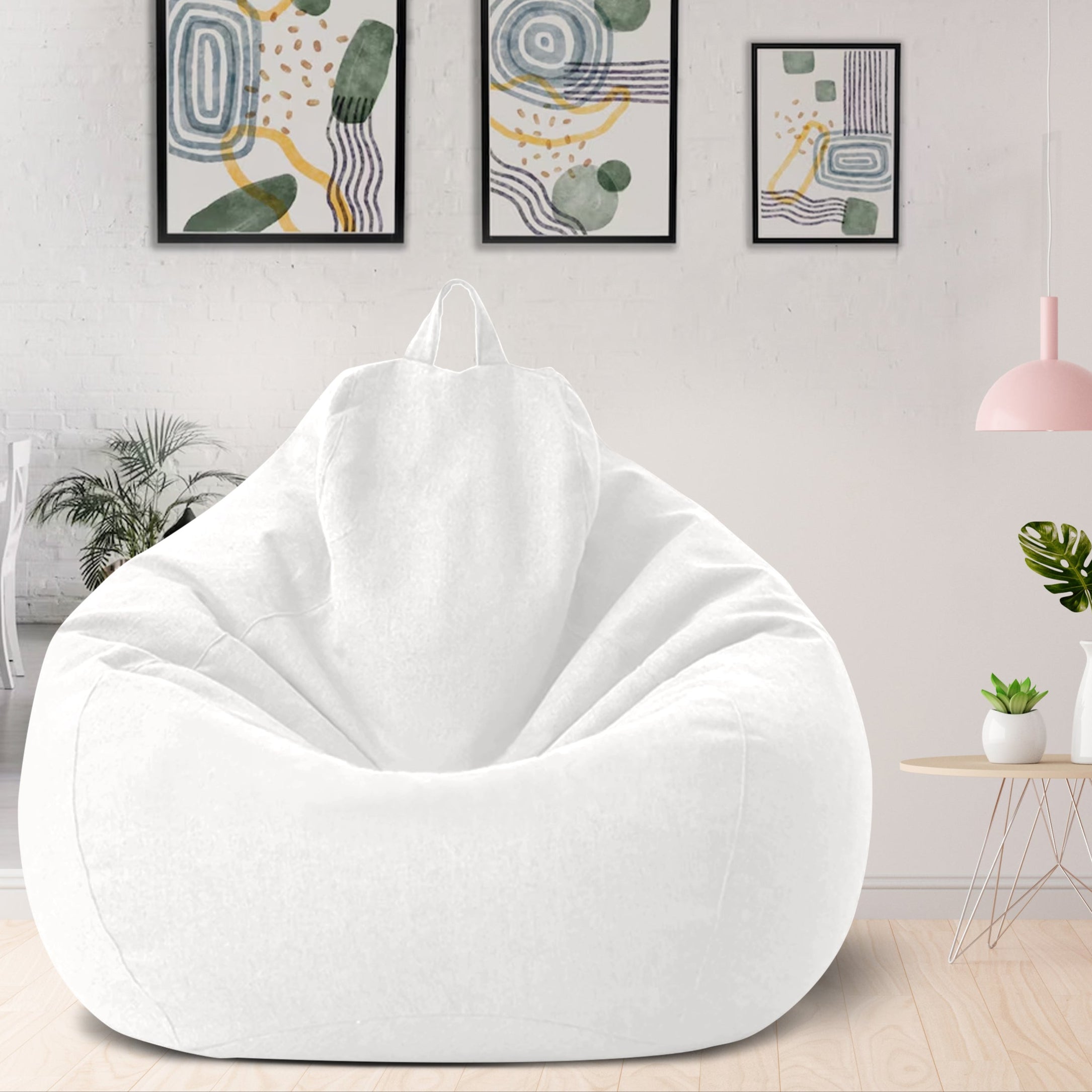 Linumo saccosekk i lin med fyll – komfortabel og vaskbar