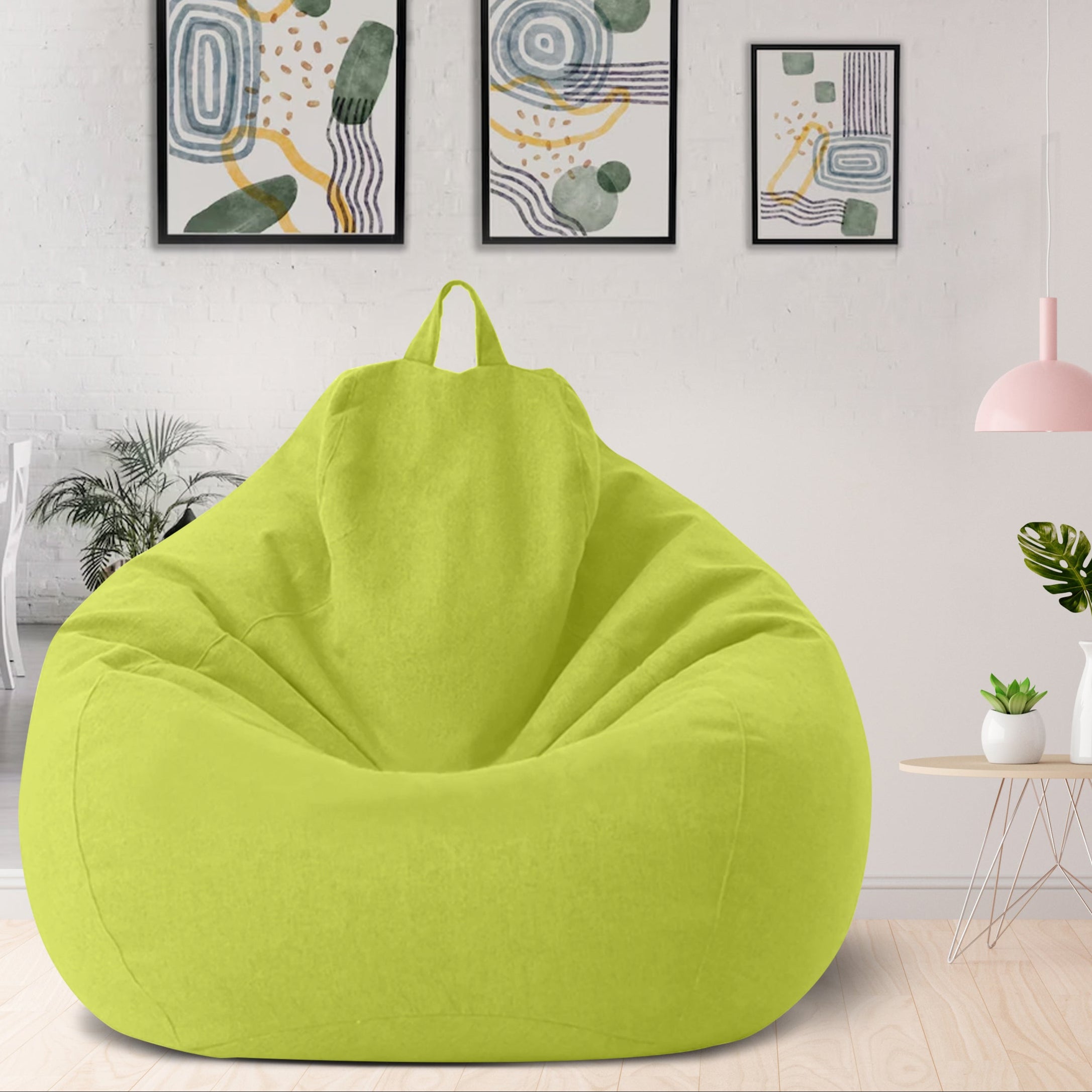 Linumo saccosekk i lin med fyll – komfortabel og vaskbar