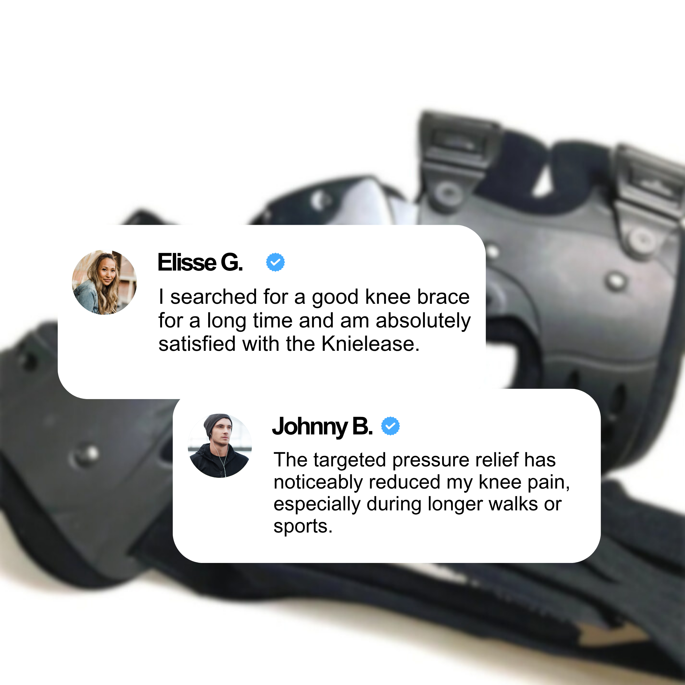 Knieease – justerbar knebandasje for støtte, sport og rehabilitering