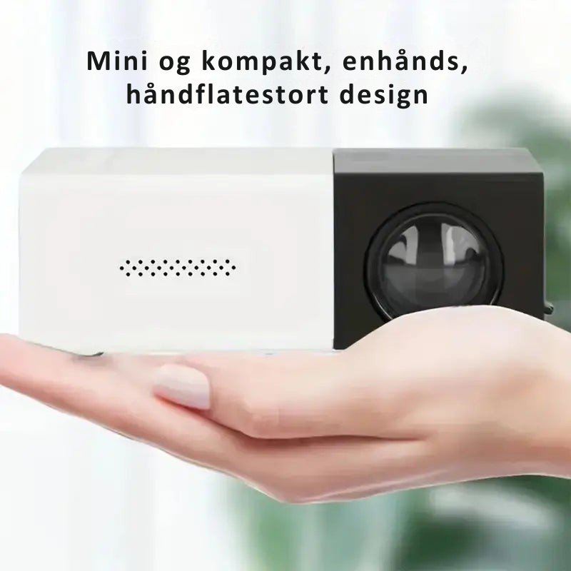 BrightBeam LED Miniprojektor – Bærbar og komplett med høyttaler