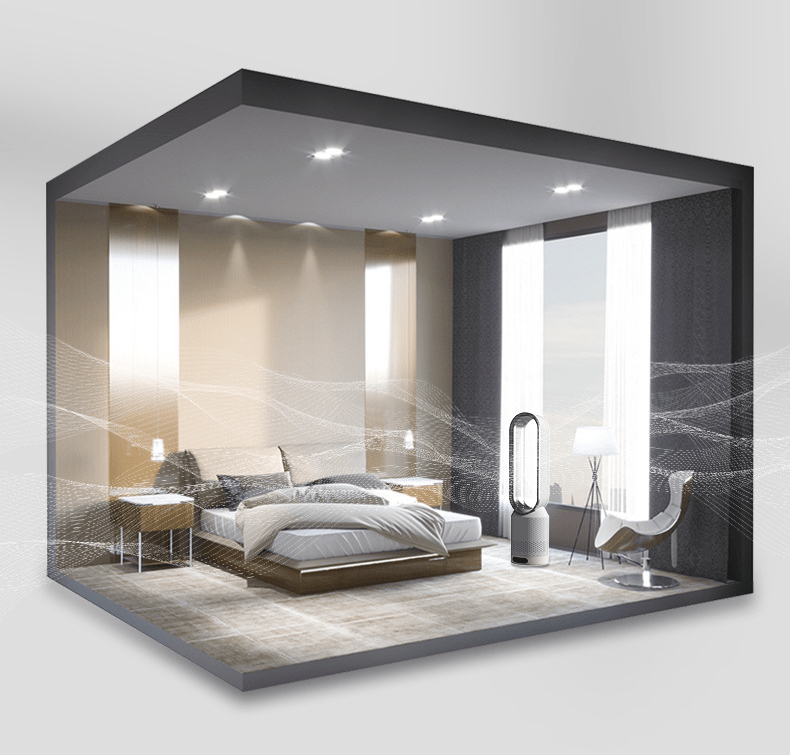 Bærbar luftkjøler – Kompakt vifte med LED-lys og trådløs drift