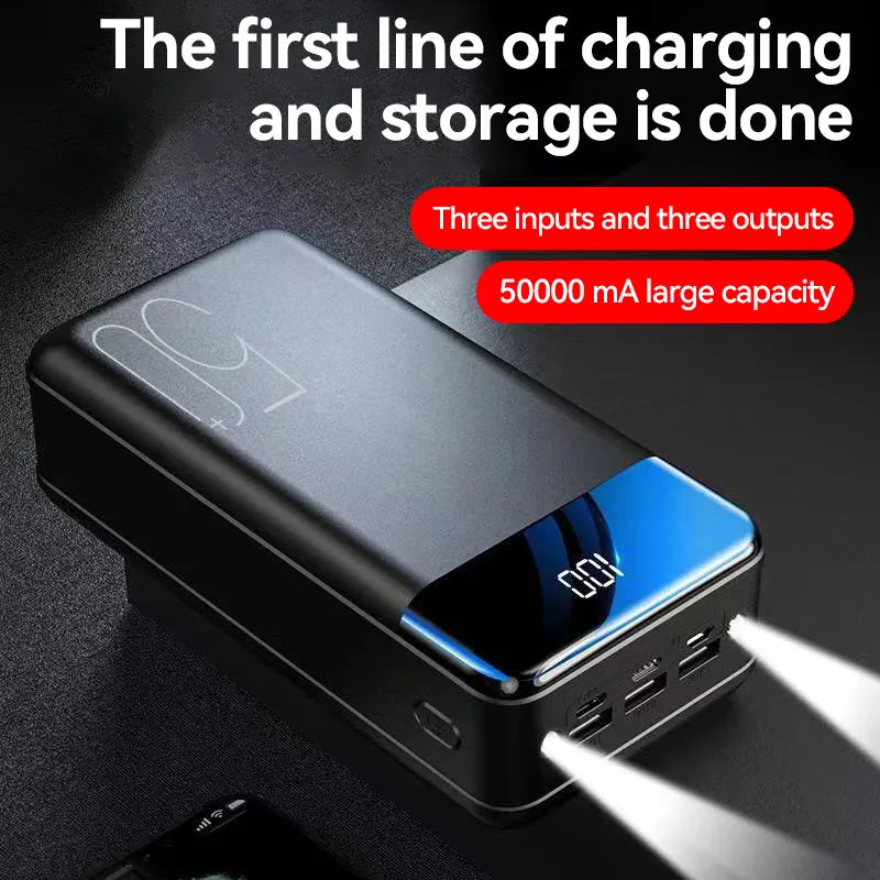 PowerBloc 50k Powerbank – 50 000 mAh hurtiglading for alle enheter