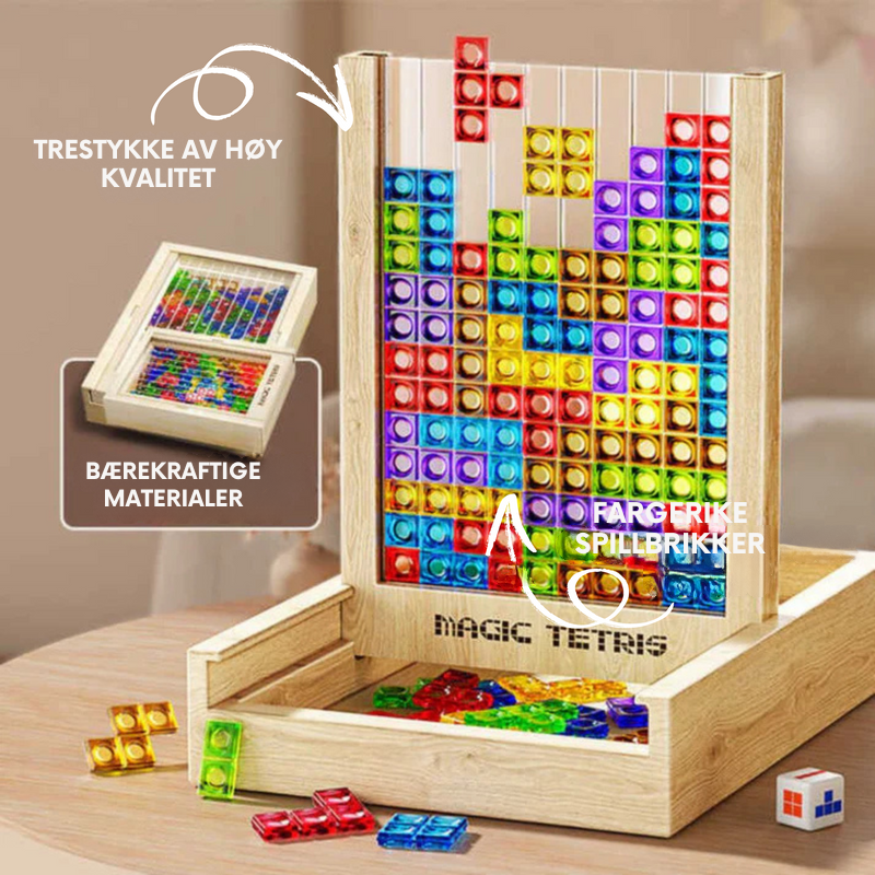 Ecoblock – Tetris puslespill i tre fargerikt og bærekraftig – familielek