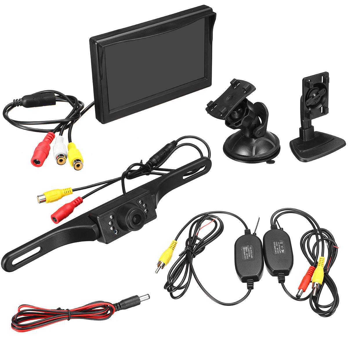 Trådløst ryggekamerasett – 5" skjerm og 170° vanntett kamera