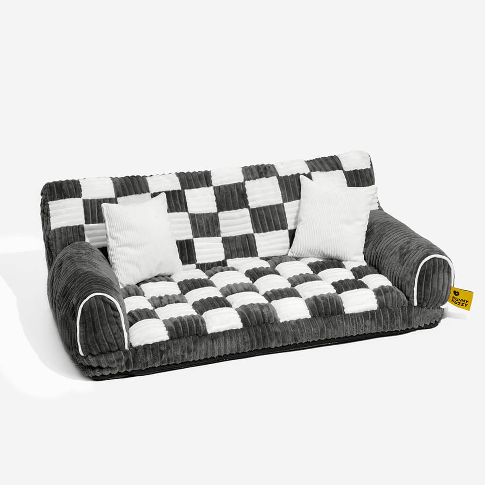 King's Chillout Sofa – Luksuriøs ortopedisk hundesofa med ryggstøtte