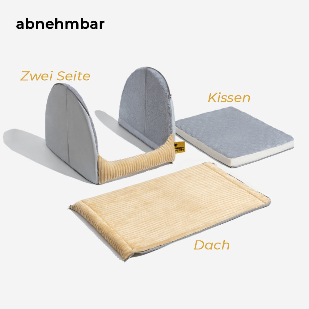 CozyCave – Teltformet hundeseng i myk flanell