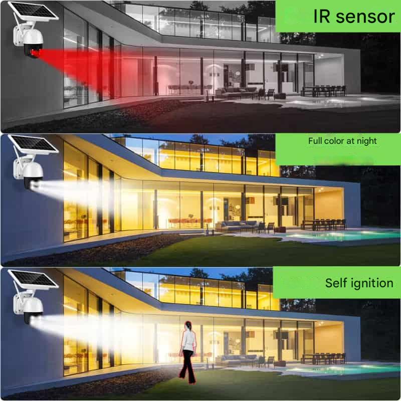 DualGuard – Trådløst 4K Overvåkningskamera med Solcellepanel og 10x zoom for Utendørs bruk