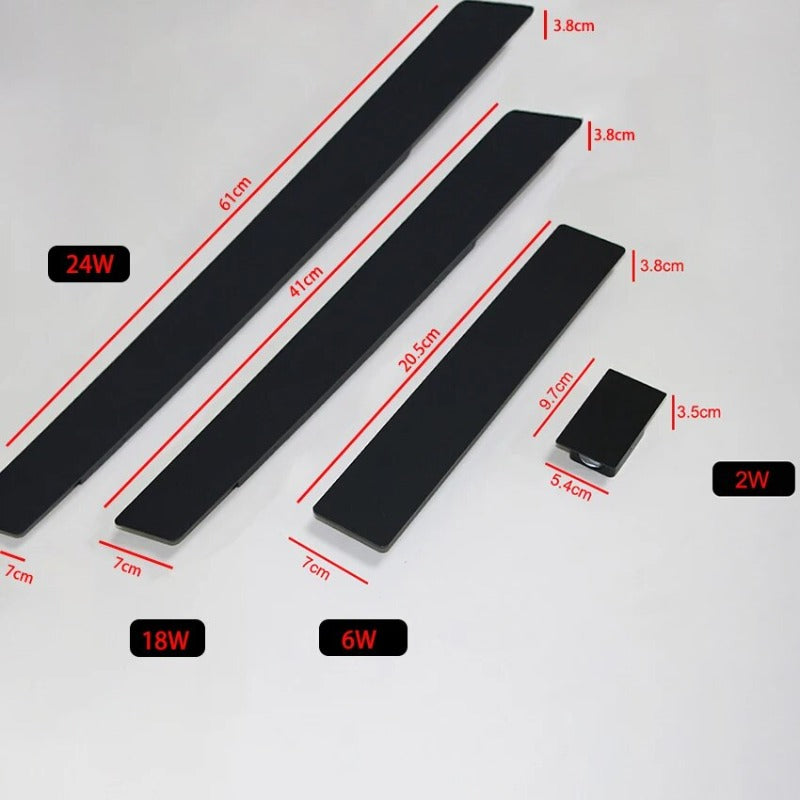 Lumora – Vegglampe LED vanntett i svart/hvitt aluminium – utendørs