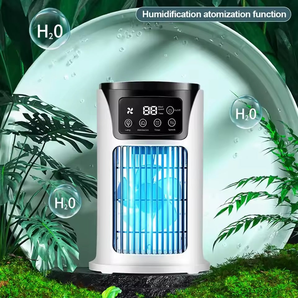 AirPure Mini – 3-i-1 bærbar luftkjøler med luftrensing og fukting