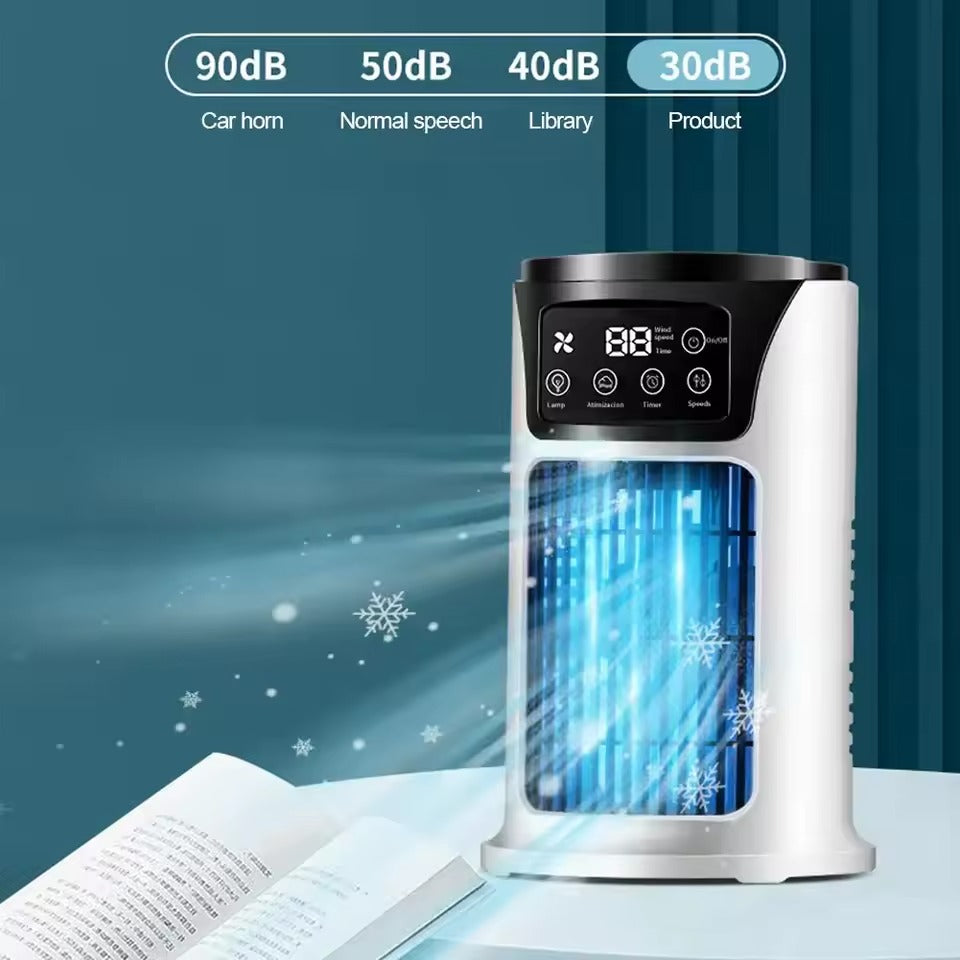 AirPure Mini – 3-i-1 bærbar luftkjøler med luftrensing og fukting