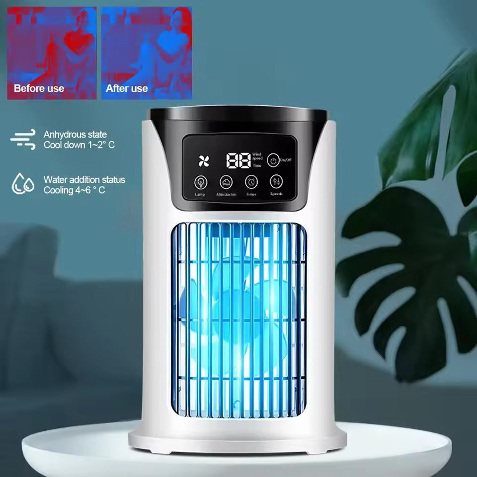 AirPure Mini – 3-i-1 bærbar luftkjøler med luftrensing og fukting