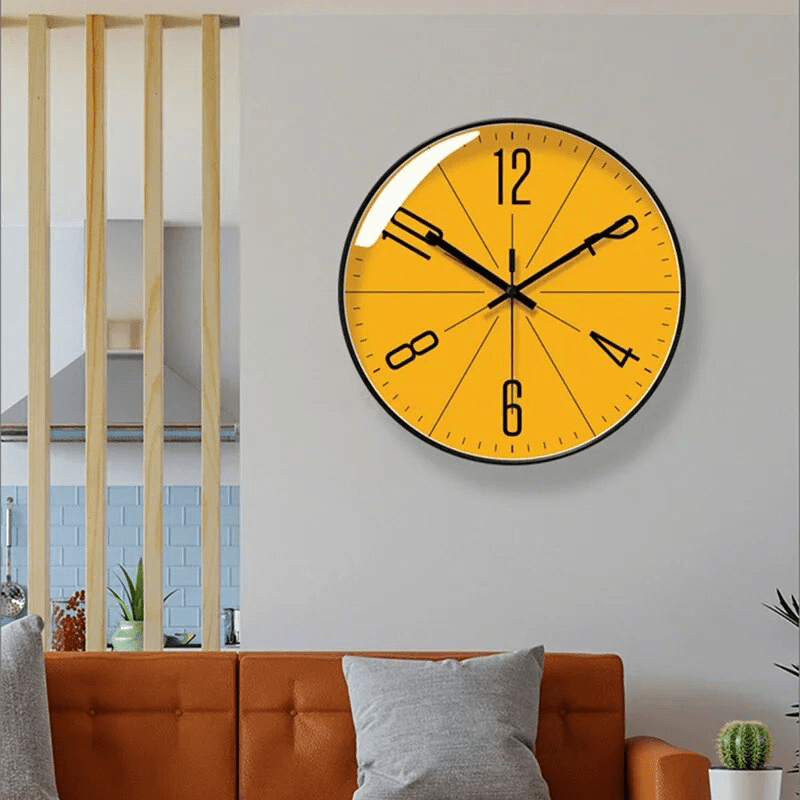 ScandiClock – Veggklokke svart kvarts stillegående – nordisk design hjem