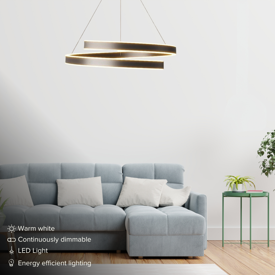 Nala – LED-taklampe dimbar aluminium 50 000 t – for moderne hjem