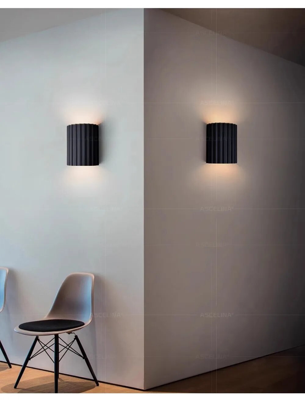 NordicGlow – Vegglampe LED harpiks kabelfri – moderne hjem og soverom