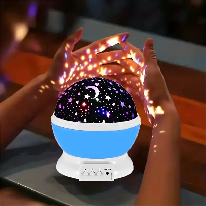 Lunas – Stjerneprojektor Nattlampe med Musikk og USB-lading for barnerom