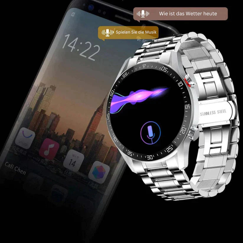 Multi SmartWatch – Stilren smartklokke med høyttaler og GPS