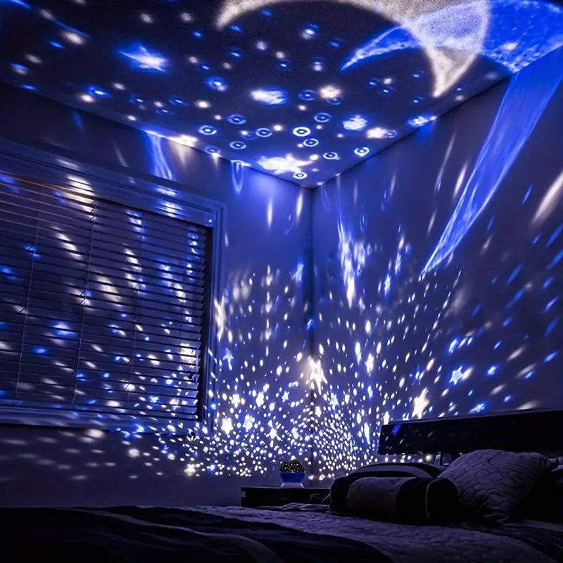 Lunas – Stjerneprojektor Nattlampe med Musikk og USB-lading for barnerom