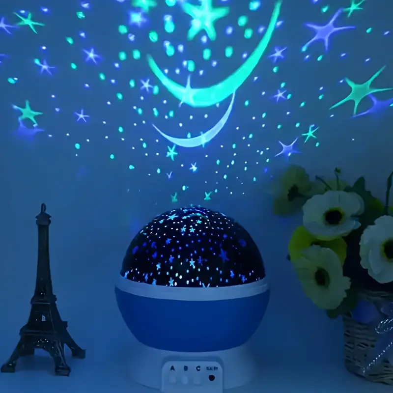 Lunas – Stjerneprojektor Nattlampe med Musikk og USB-lading for barnerom