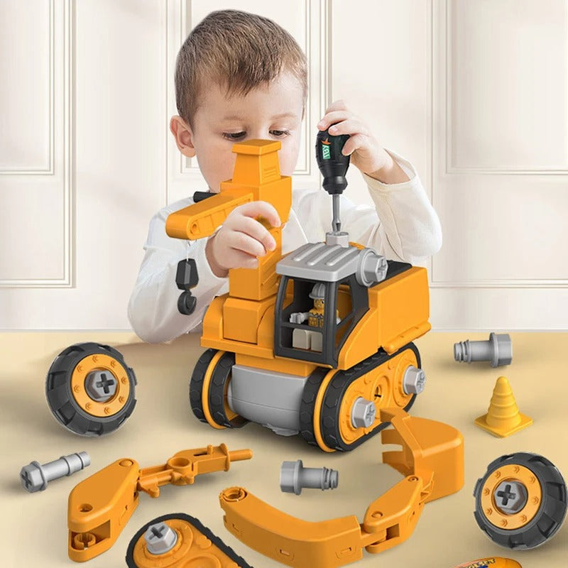 Constructo Playset – Kreativt byggesett med anleggskjøretøy for barn