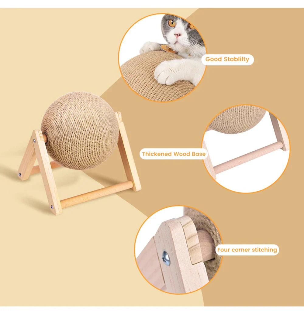 SisalSphere Elegance – Stilig Kloreleke for Katter med Naturlig Sjarm