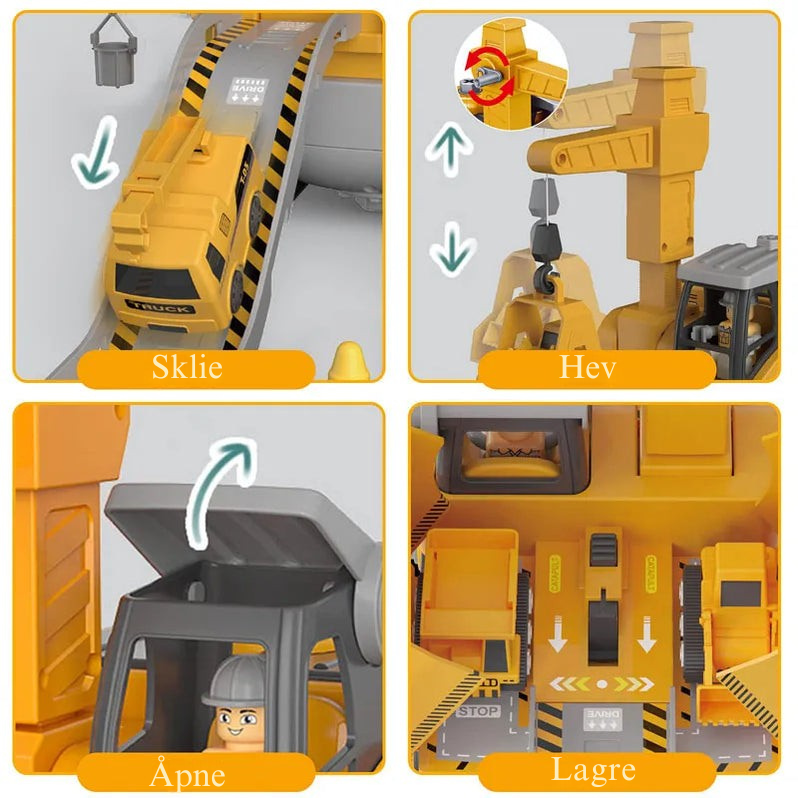 Constructo Playset – Kreativt byggesett med anleggskjøretøy for barn