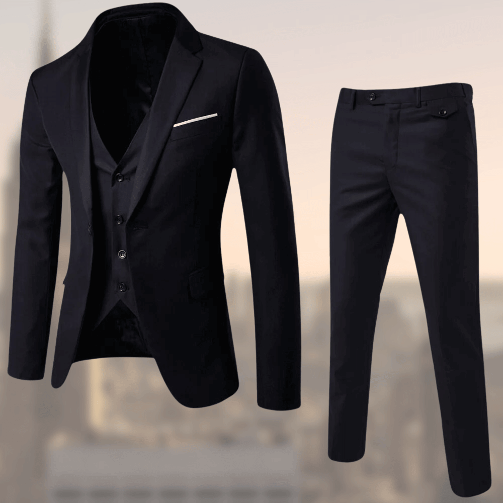 FinnWear – 3-delt Herredress med vest i Ullblanding  for Bryllup og Jobb