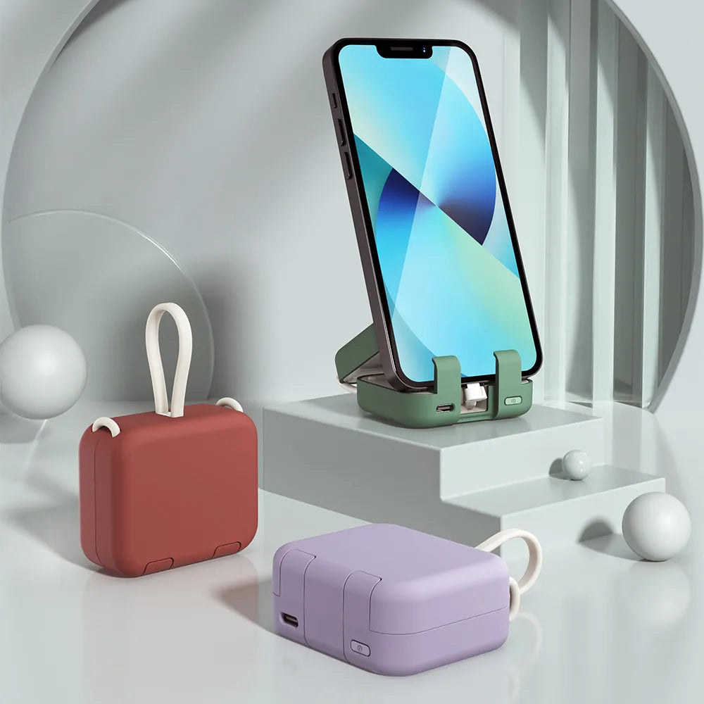 PowerPocket – Kompakt Powerbank 5000mAh med USB-C og Hurtiglading for Bruk på Farten