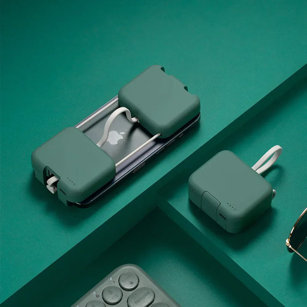 PowerPocket – Kompakt Powerbank 5000mAh med USB-C og Hurtiglading for Bruk på Farten