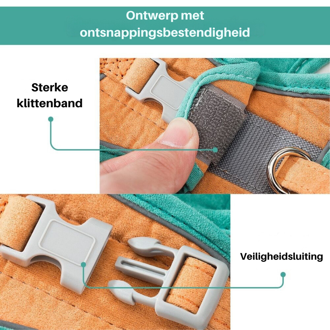 Oscar – Justerbar rømningssikker kattesele i mykt materiale